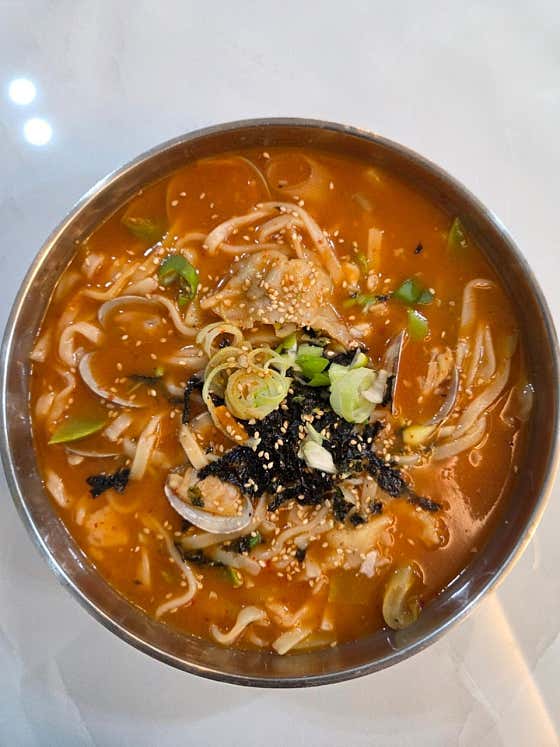 장칼국수 메뉴 사진(네이버)