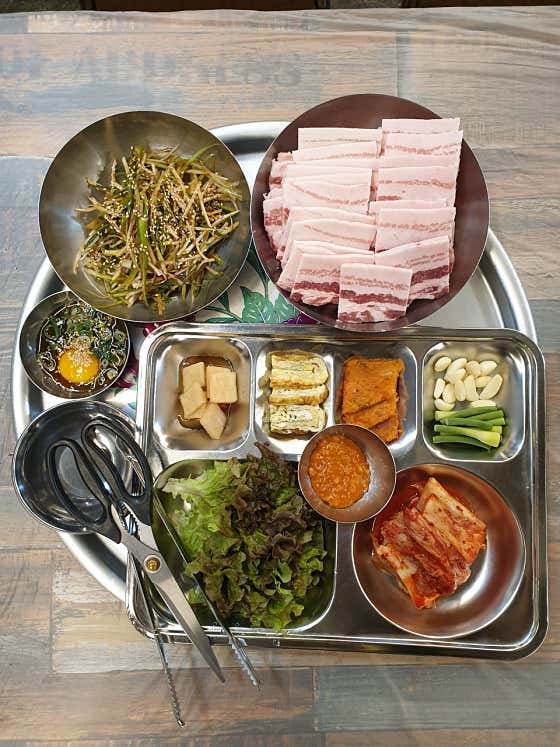 급냉삼겹살 메뉴 사진(네이버)
