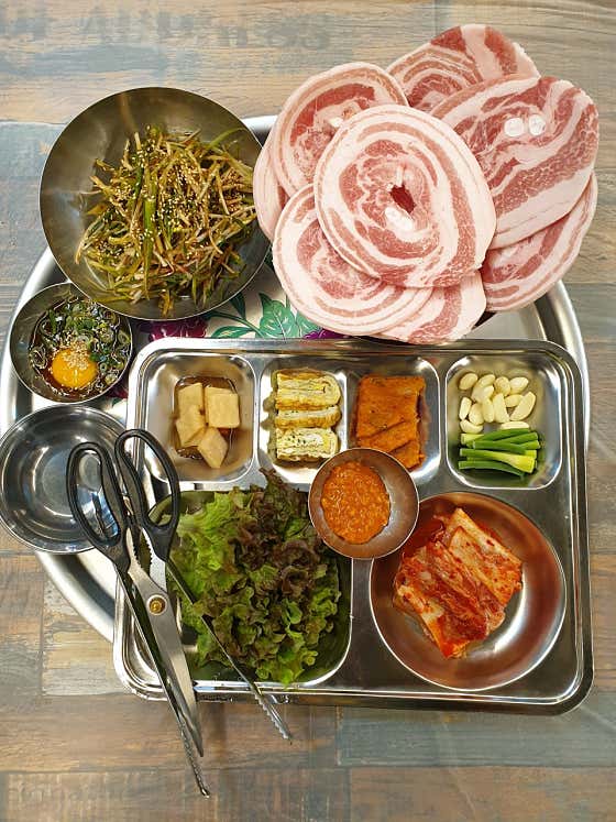 급냉꽃삼겹살 메뉴 사진(네이버)