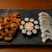 매콤생새우무침 김밥세트 메뉴 사진(네이버)