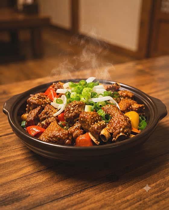간장 돼지갈비찜 메뉴 사진(네이버)