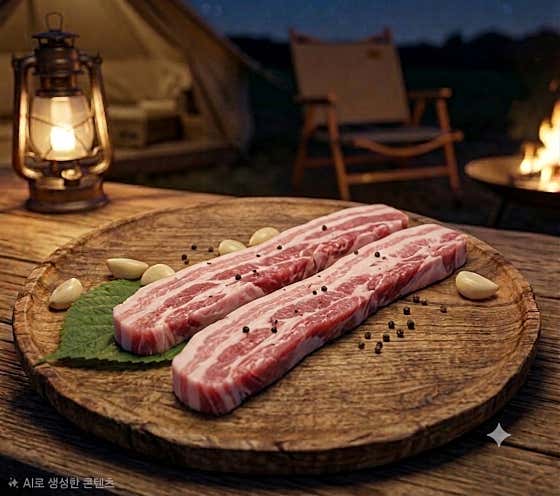 삼겹살 1인(200g~250g) 메뉴 사진(네이버)