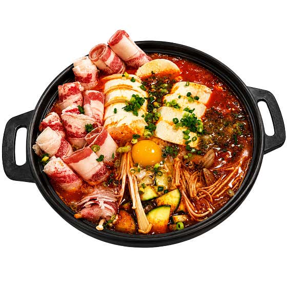 우삼겹 해장 순두부 전골 메뉴 사진(네이버)
