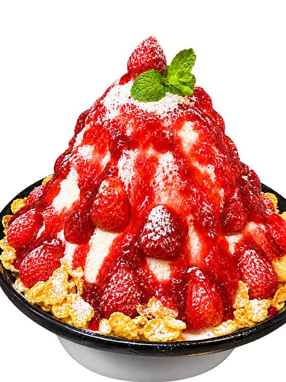 딸기청눈꽃빙수 메뉴 사진(네이버)