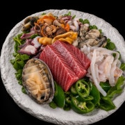 모둠 해산물 (生.숙회.참치) 메뉴 사진(네이버)