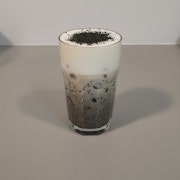 수제크림 흑임자 카페라떼 메뉴 사진(네이버)