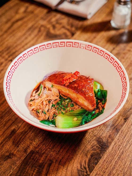 Noodles in a bowl at Sticket