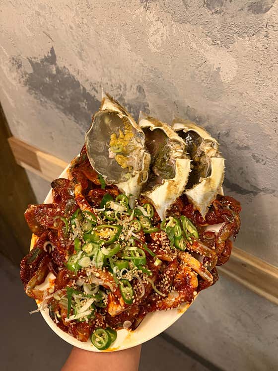 •가을 제철• 활 수꽃게 회무침 메뉴 사진(네이버)