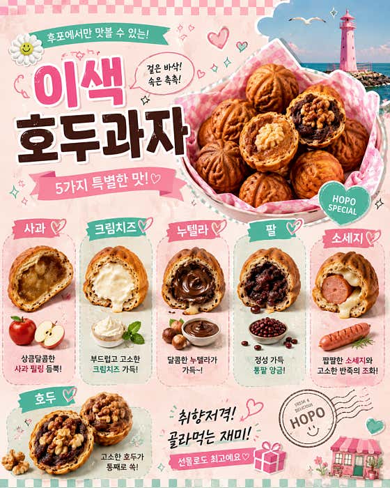 반반호두과자 메뉴 사진(네이버)