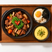 전라도식 돼지갈비찜 한상 메뉴 사진(네이버)