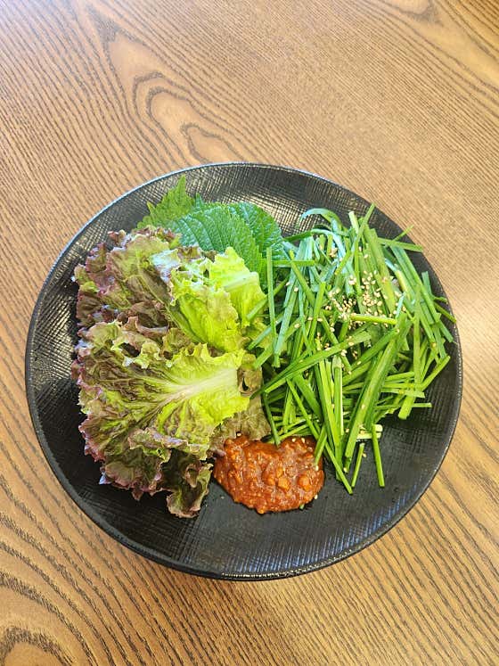 1인 부추수육 메뉴 사진(네이버)
