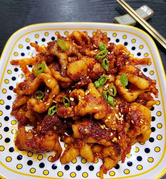 매운무뼈닭발 메뉴 사진(네이버)