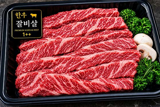 갈비살(1+,1++) 100g 메뉴 사진(네이버)