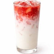 딸기라떼 (Only Iced) 메뉴 사진(네이버)