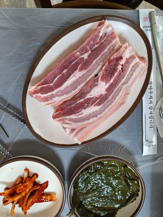 삼겹살 메뉴 사진(네이버)