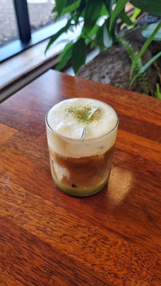 숲 라떼 메뉴 사진(네이버)