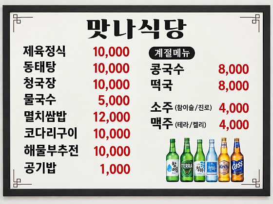 멸치쌈밥 메뉴 사진(네이버)