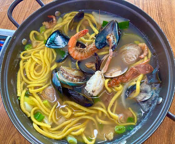 해물 칼국수 메뉴 사진(네이버)
