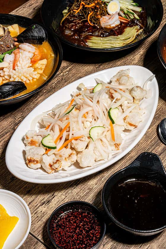 제주산 흑돼지 탕수육 B 메뉴 사진(네이버)