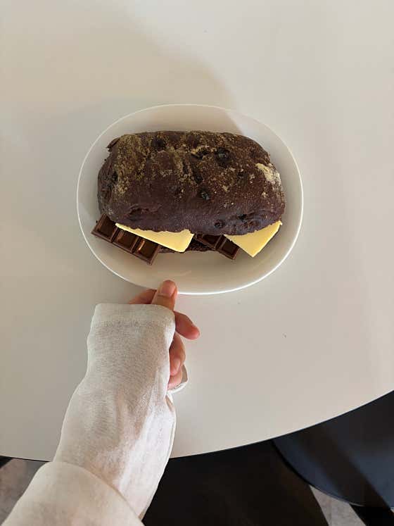 초콜릿버터 치아바타 메뉴 사진(네이버)