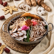 송이오리백숙[찹쌀누룽지+녹두죽] 메뉴 사진(네이버)