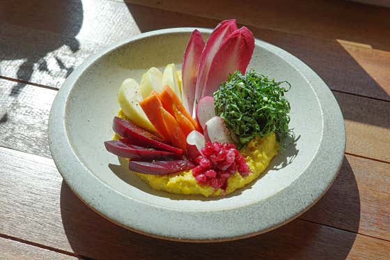제철 채소와 단호박 후무스 메뉴 사진(네이버)