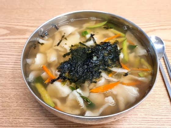 생손수제비 메뉴 사진(네이버)