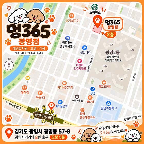 광명애견유치원&호텔&미용 멍365 광명점 · 네이버 지도·플레이스 4