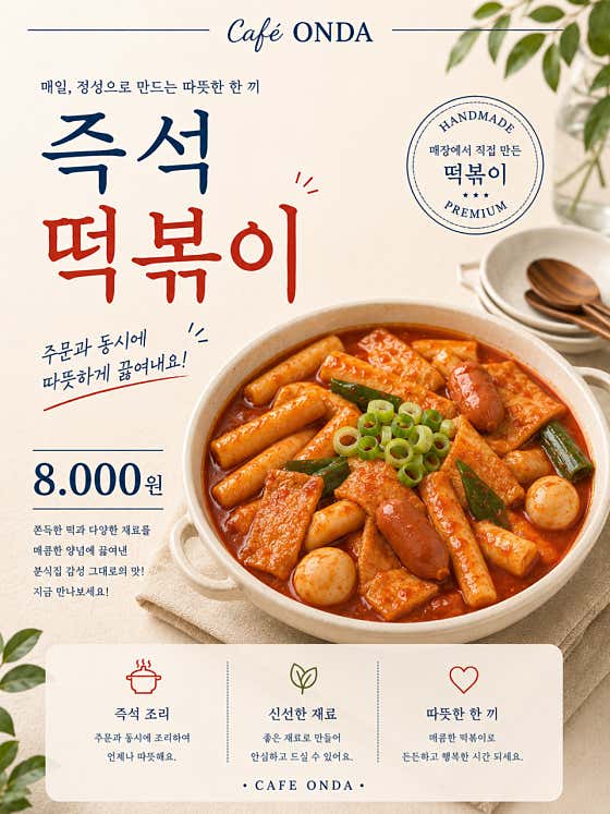 떡볶이 메뉴 사진(네이버)