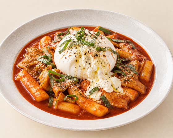 부라타치즈매운떡볶이 메뉴 사진(네이버)