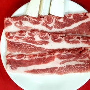 국내산삼겹살 메뉴 사진(네이버)