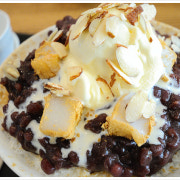 국산팥 팥빙수 메뉴 사진(네이버)