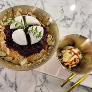 눈꽃팥빙수 메뉴 사진(네이버)