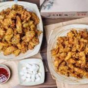 커리(순살)깨통닭 메뉴 사진(네이버)