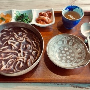 팥칼국수(100% 진도산 팥 사용) 메뉴 사진(네이버)