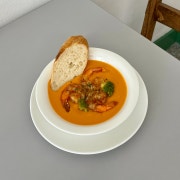 바질토마토새우 수프 메뉴 사진(네이버)