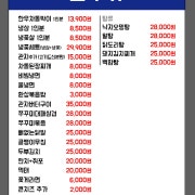 안주류 메뉴 사진(네이버)