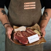 끝집 기본상 400g(삼겹살, 목살) 메뉴 사진(네이버)