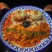 치즈함박토마토파스타 메뉴 사진(네이버)