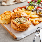 크림 파스타 빠네&마늘빵 세트 메뉴 사진(네이버)