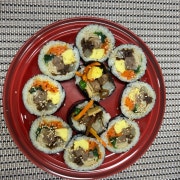 떡갈비 김밥 메뉴 사진(네이버)