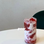 딸기라떼 메뉴 사진(네이버)