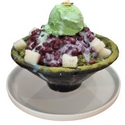 녹차팥빙수 메뉴 사진(네이버)