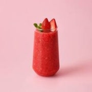 논산 생딸기 라떼(시즌) 메뉴 사진(네이버)