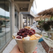 옛날 눈꽃 팥빙수 메뉴 사진(네이버)