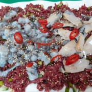 산낙지암소한우탕탕이 메뉴 사진(네이버)