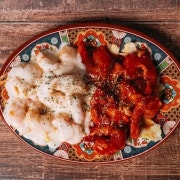 레몬크림 칠리새우 반반 메뉴 사진(네이버)