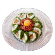 육회&묵은지감태김밥 메뉴 사진(네이버)