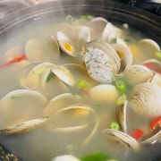 모시조개탕 2인분+칼국수 메뉴 사진(네이버)