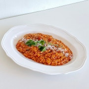 매콤 미트 토마토 리조또 메뉴 사진(네이버)